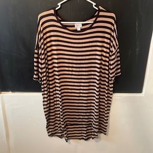 Tan and Black LuLaRoe Irma Shirt